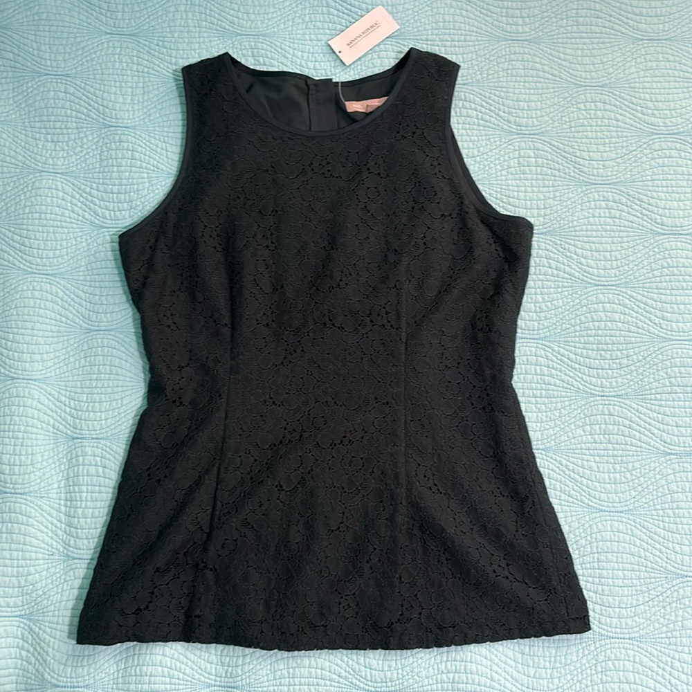 Banana Republic dark green lace top